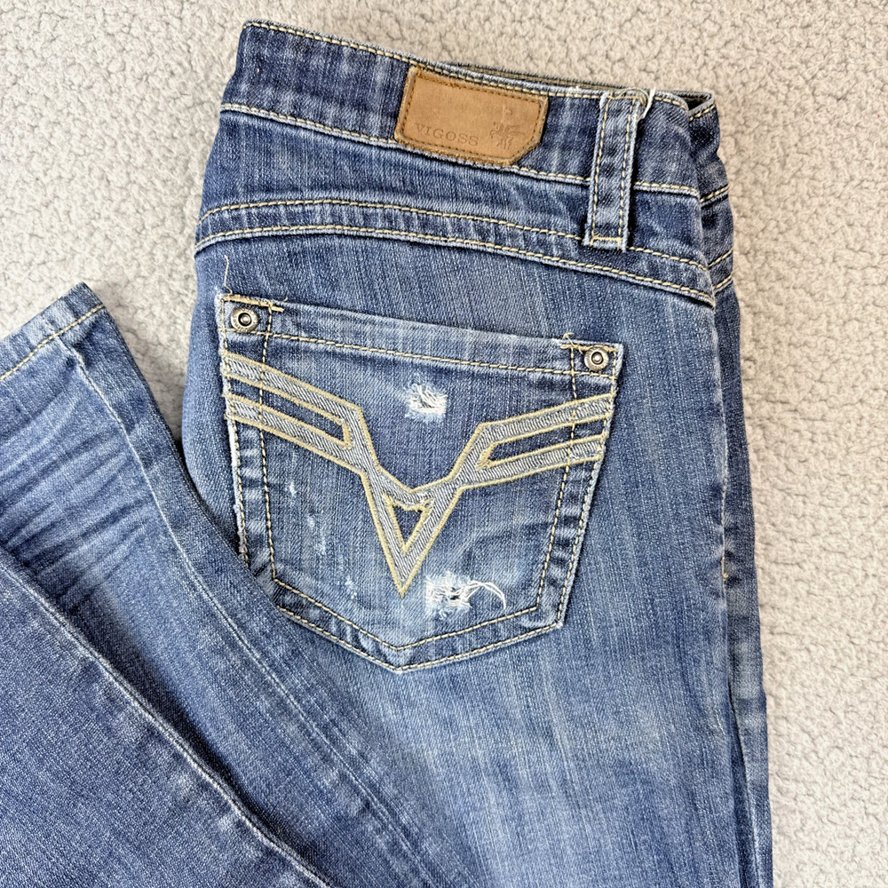 Vigoss Jeans Womens 7 Chelsea Boyfriend Skinny Fit Cotton Stretch Pockets
